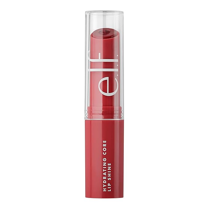 e.l.f. Hydrating Core Lip Shine, Conditioning & Nourishing Lip Balm, Sheer Color Tinted Lip Moisturizer, Joyful, 0.09 Oz-Velvo Beauty