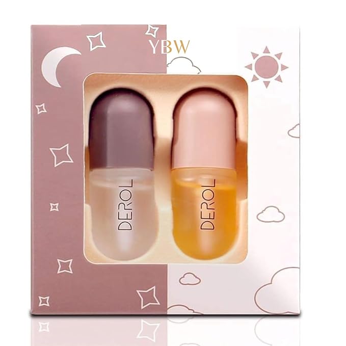 Lip Plumper Gloss, Plumping Lip Gloss, Plump and Pout Lip Plumpers, Natural Lip Care & Enhancer Set, Day & Night Serum, Softer Bigger Fuller Lips by Natural Lip Enhancer, Premium Lip Mask Gloss-Velvo Beauty