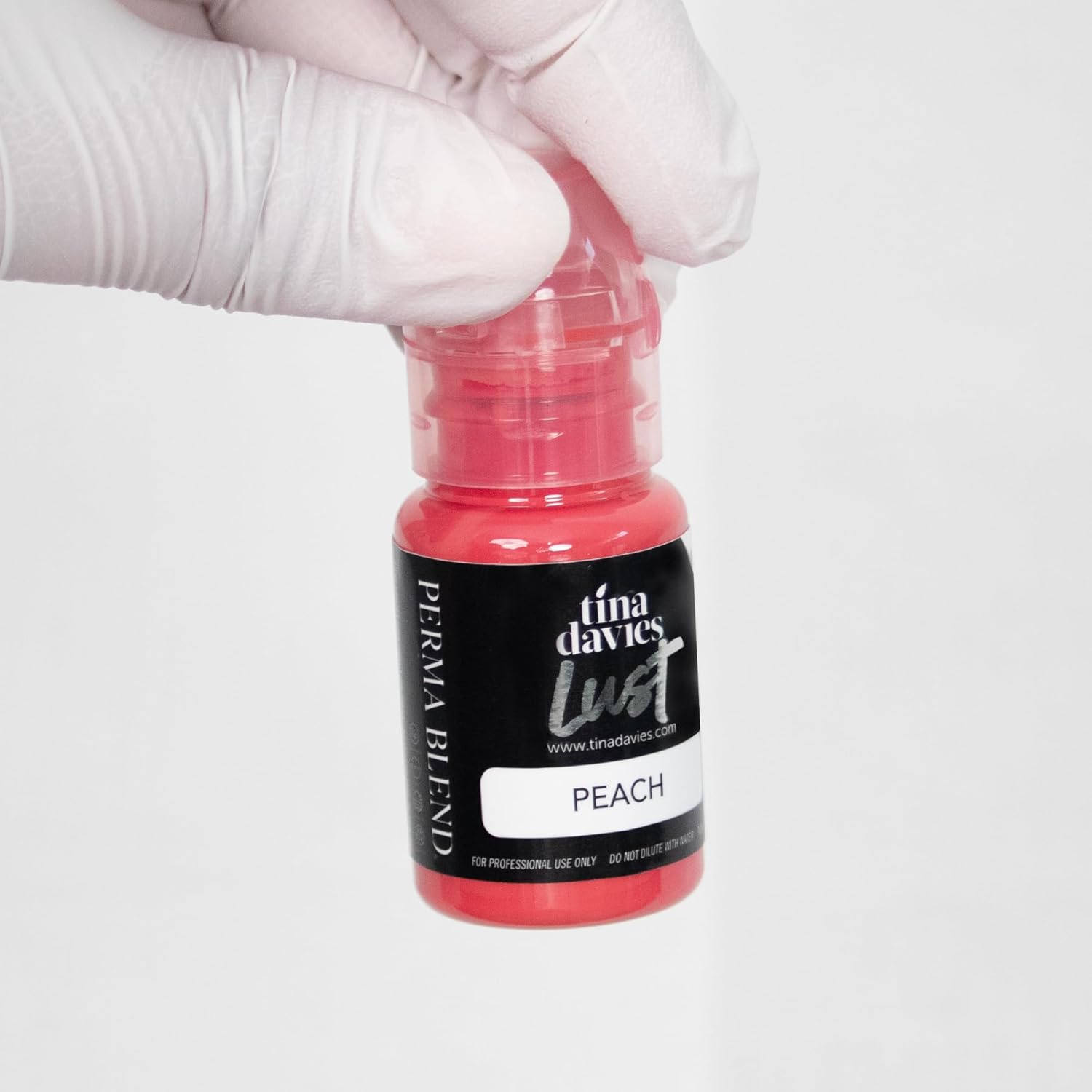 Tina Davies Professional Envy & Lust Lip Pigments - Permanent Lip Makeup - Colors Heal True to Tone - High Retention - Lust Peach, 1/2oz/15ml Bottle-Velvo Beauty