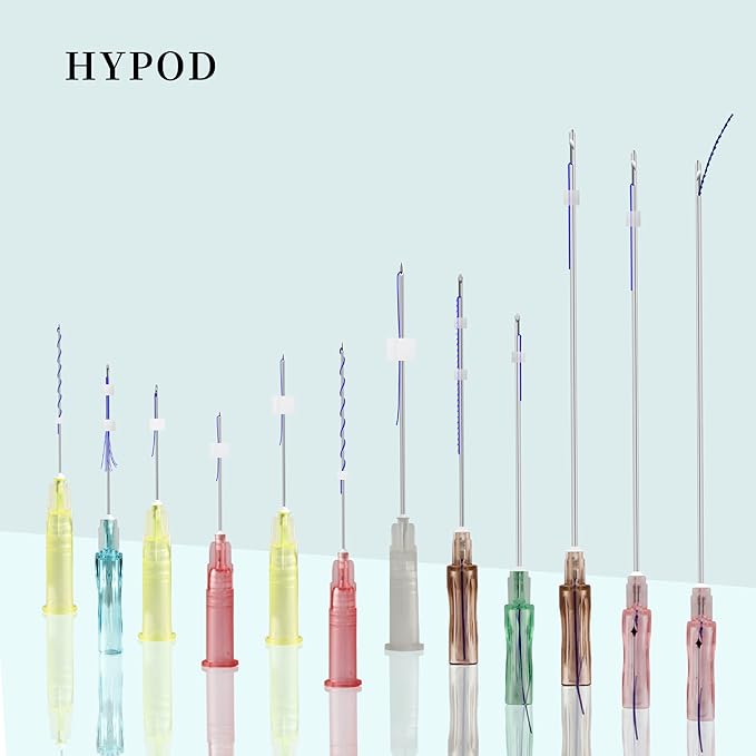 Pdo Lifting Thread, Pdo Threads Lift for Eyes, Helps Restore Skin's Firmness and Elasticity, and Improves Eye Wrinkles (20PCS-30G*25MM)-Velvo Beauty
