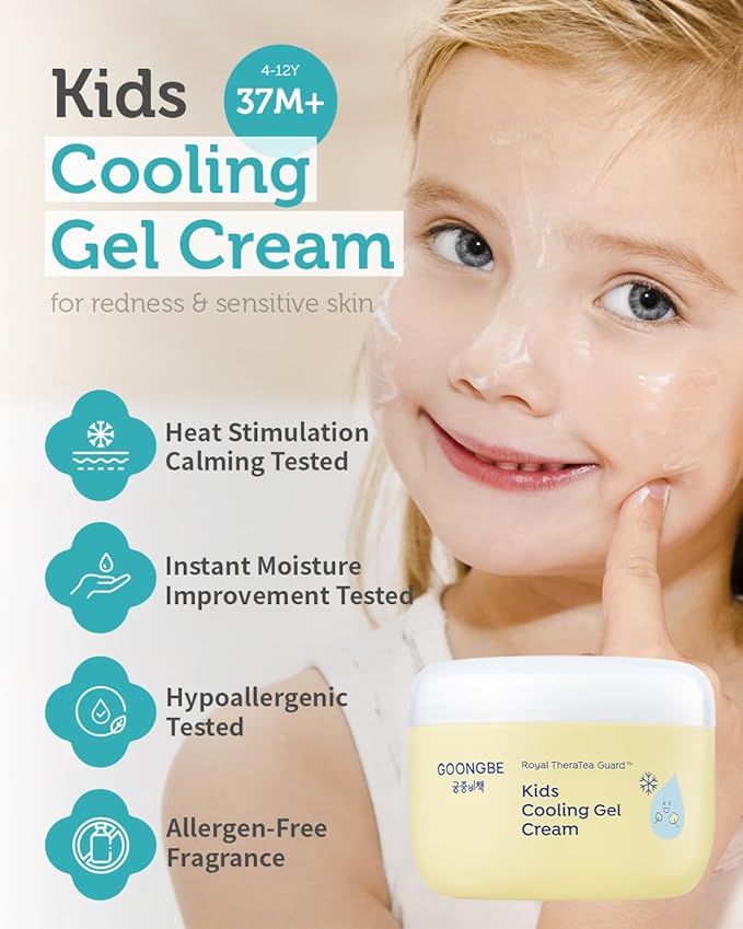 Kids Sun Lotion SPF 40 & Cooling Gel Cream - Zinc Oxide Mineral Sunscreen & 3-Second Soothing Relief - Korean Skincare for Sensitive Skin - Vegan Hypoallergenic, 2.82oz & 3.38oz-Velvo Beauty