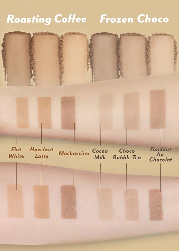 I'm Meme Palette - Afternoon Tea Contour | Frozen Choco, Bronzer Palette for Face & Cheeks, Matte Powder Bronzer, Natural Makeup, Buildable Coverage, Light to Medium, For Cool Tone Skin, 0.4oz-Velvo Beauty