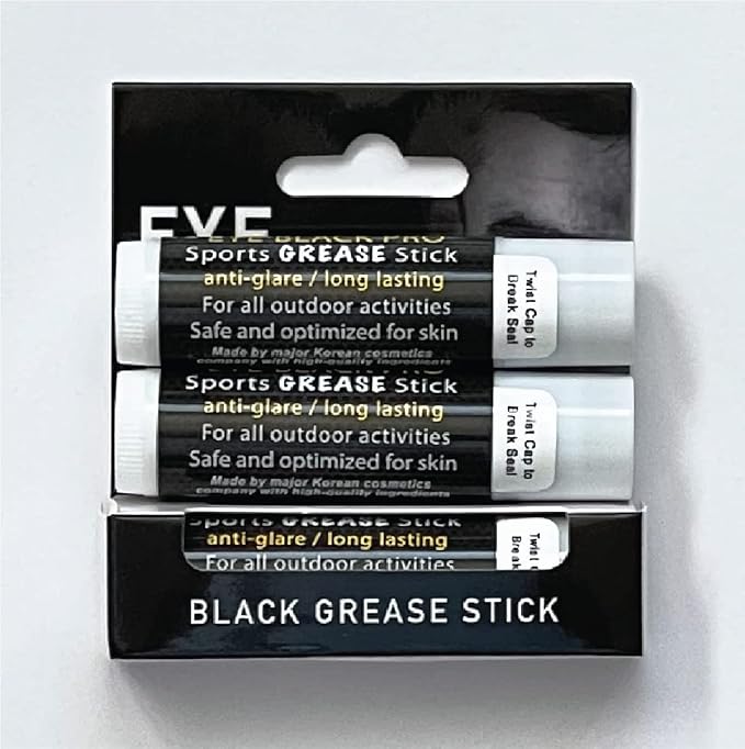 Eye-Black Pro Sports Grease Stick Set reduce-glare Eye Patch Face Painting (3 Pack)-Velvo Beauty