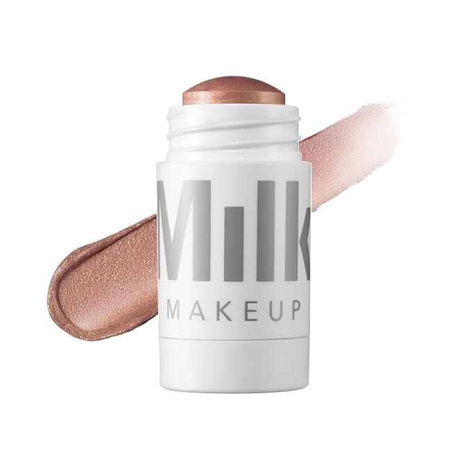 Milk Makeup Highlighter, Flare (Rose Gold) - 0.21 oz - Dewy Cream Highlighter Stick - Blendable & Buildable - 1,000 Swipes in Every Stick - All Skin Types - Vegan, Talc Free & Cruelty Free-Velvo Beauty