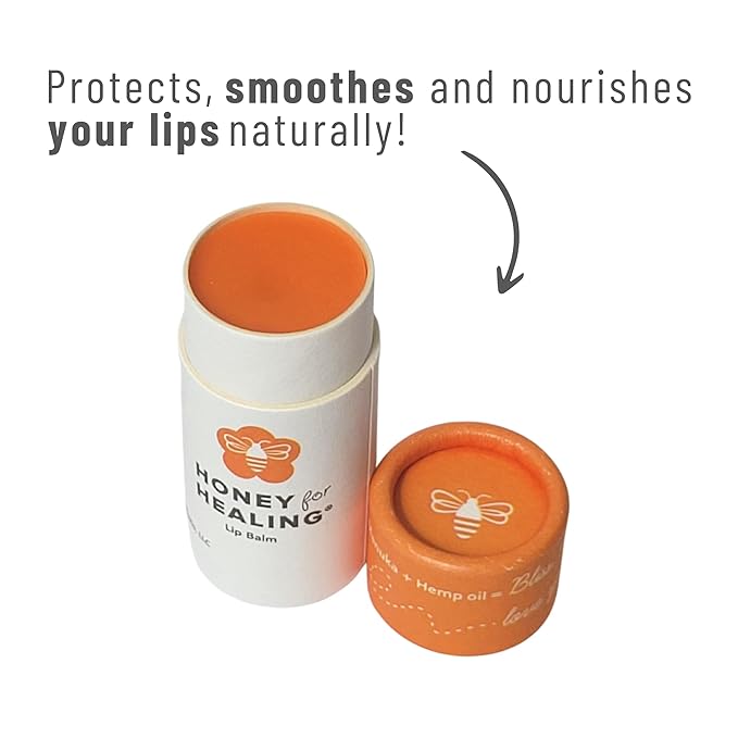 Lip Balm Moisturizer with Manuka Honey 15+ UMF, Coconut Oil, and Castor Oil For Chapped, Cracked, Dry Lips | Protects, Smoothes, and Nourishes your Lips | 0.25 oz / 7 gr. (Soft Peach)-Velvo Beauty
