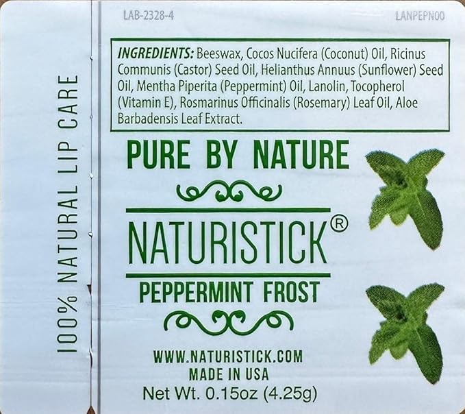 7-Pack Peppermint Lip Balm Gift Set by Naturistick. 100% Natural Ingredients. Best Beeswax Chapstick for Dry, Chapped Lips. Made in USA-Velvo Beauty