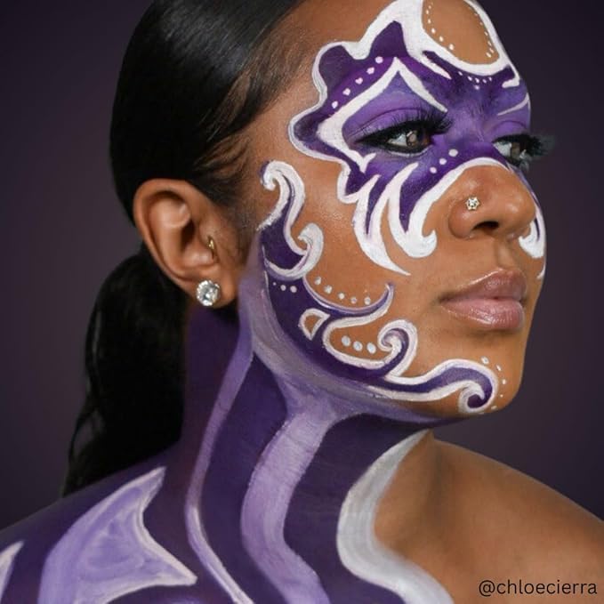 Mehron Makeup Liquid Makeup | Face Paint and Body Paint Perfect for Halloween, Cosplay I Air Brush Compatible 4.5 oz (133 ml) (PURPLE)-Velvo Beauty