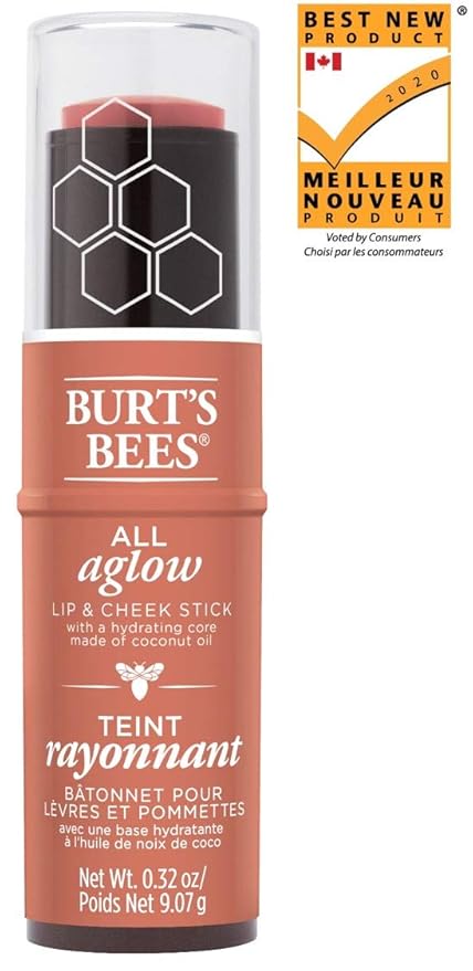 BURTS BEES Peach Pond All Aglow Lip & Cheek Stick, 0.32 OZ-Velvo Beauty