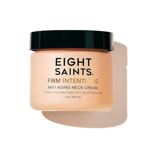 Eight Saints Firm Intentions Anti Aging Neck Cream, Natural & Organic, For Firming Skin and Reducing Wrinkles, 2 Ounces-Velvo Beauty