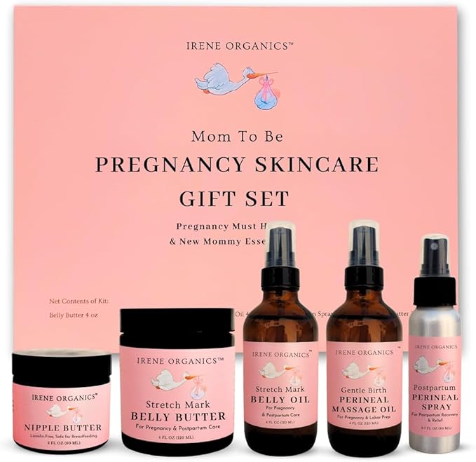 Belly Bundle - Organic Belly Balm and Natural Oil for Pregnancy Stretch Marks and Scars (5 piece set - SM)-Velvo Beauty