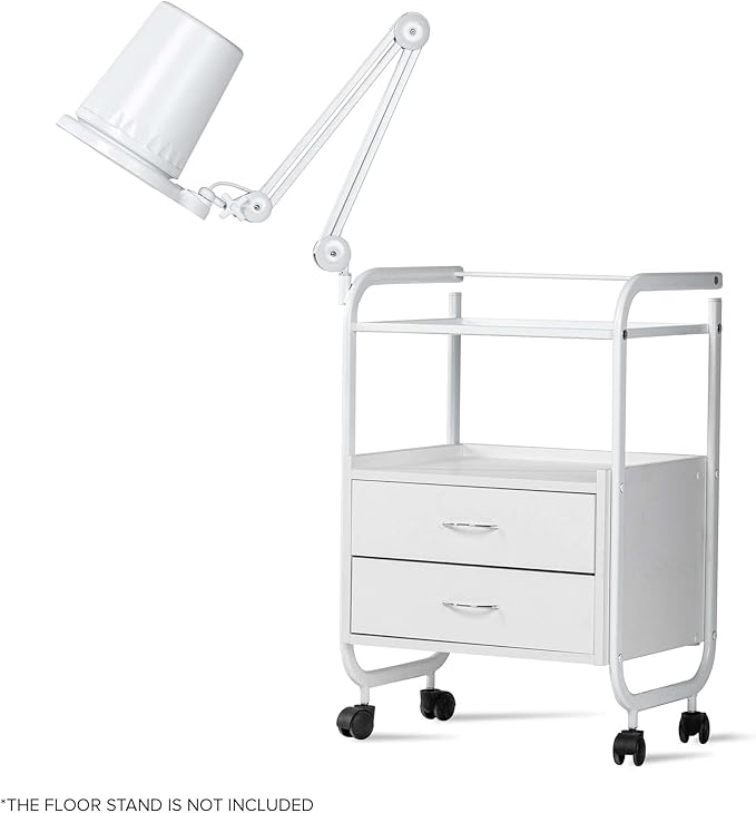 4BLANC® Alize Original Vacuum Nail Dust Collector for Pedicure with Built-in Dimmable LED Lamp, Certified HEPA 11 Medical Grade Replaceable Filter, and Universal Table Mount-Velvo Beauty