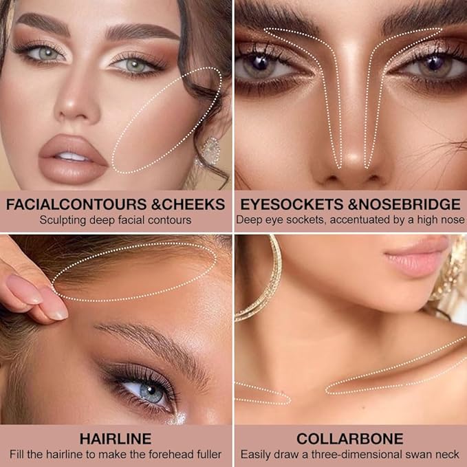 Matte Warm Brown Cream Contour Palette – Lightweight, Blendable Monochrome Powder Base for All Skin Tones, Face Makeup for Women & Men, Vegan & Cruelty-Free, Paleta de Contorno en Crema Mate 01-Velvo Beauty