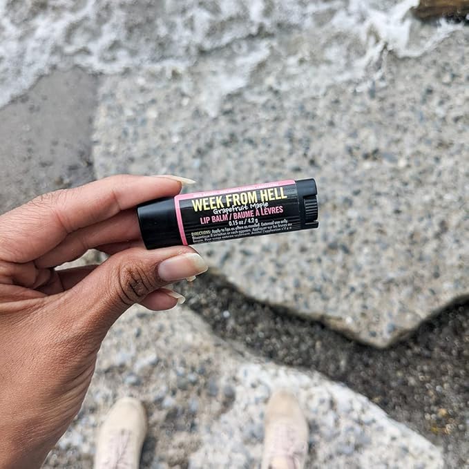 Walton Wood Farm Lip Balm Trio (Week from Hell) Grapefruit Maple Flavor 100% All-Natural, Vegetarian Friendly, and Paraben-Free-Velvo Beauty