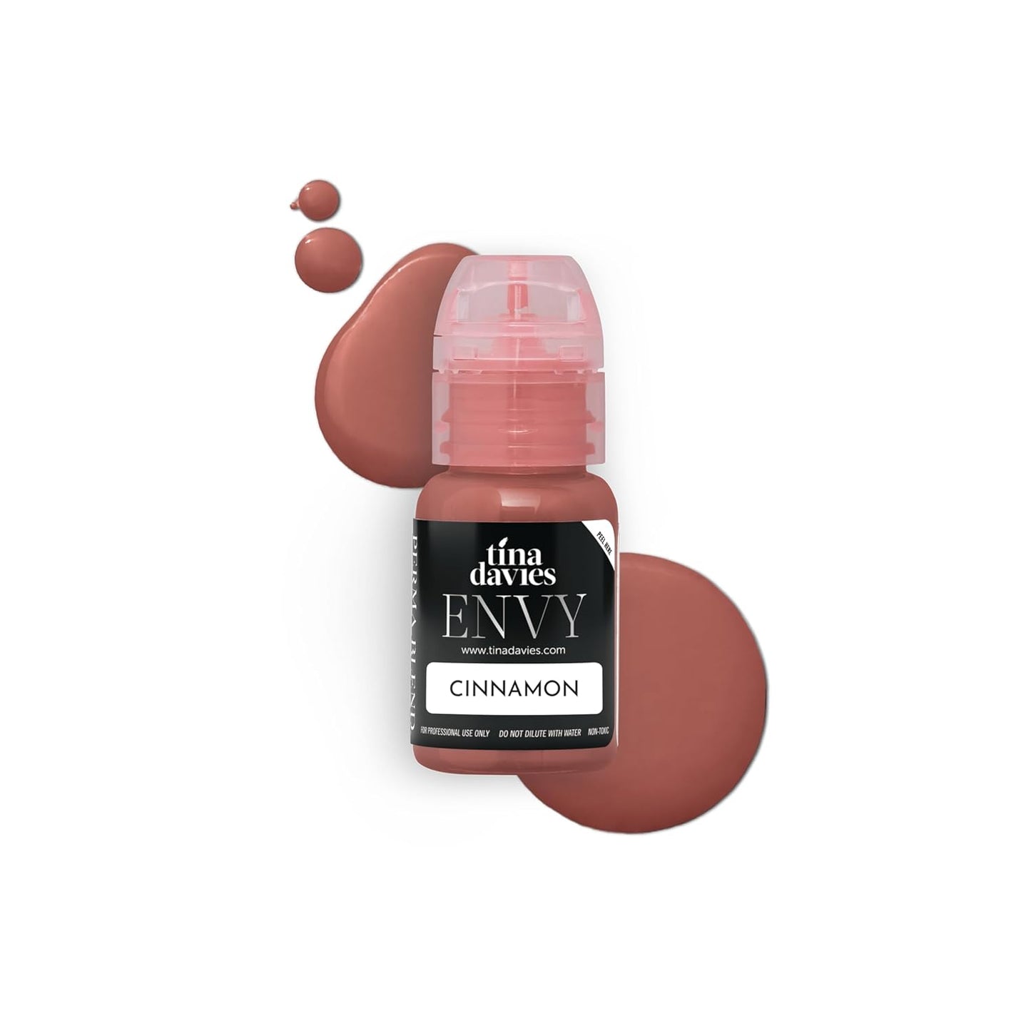 Tina Davies Professional Envy & Lust Lip Pigments - Permanent Lip Makeup - Colors Heal True to Tone - High Retention - Envy Cinnamon, 1/2oz/15ml Bottle-Velvo Beauty