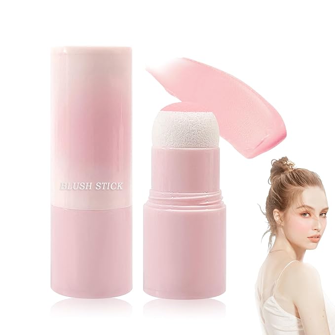 Blush Stick for Cheeks,Face Matte Contour Blush Makeup,Buildable Shimmer Facial Cheek Blusher Shades,Blendable Cosmetic Makeup Blush 01-Velvo Beauty