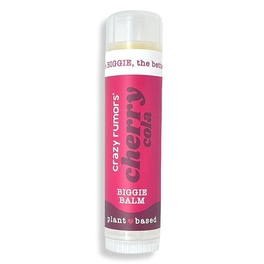 Crazy Rumors Biggie Cherry Cola Flavored All Natural, Plant Based Lip Balm to Moisturize and Nourish your Lips - Cherry Cola Biggie Tube 0.6 oz (4x Larger than standard 0.15 oz lip balm)-Velvo Beauty