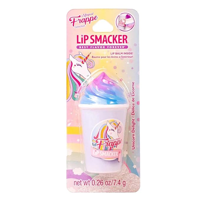 Lip Smacker Frappe Cup Lip Balm, Unicorn, 1 Tube, Prevent Chapped Lips, 0.26 Ounce-Velvo Beauty