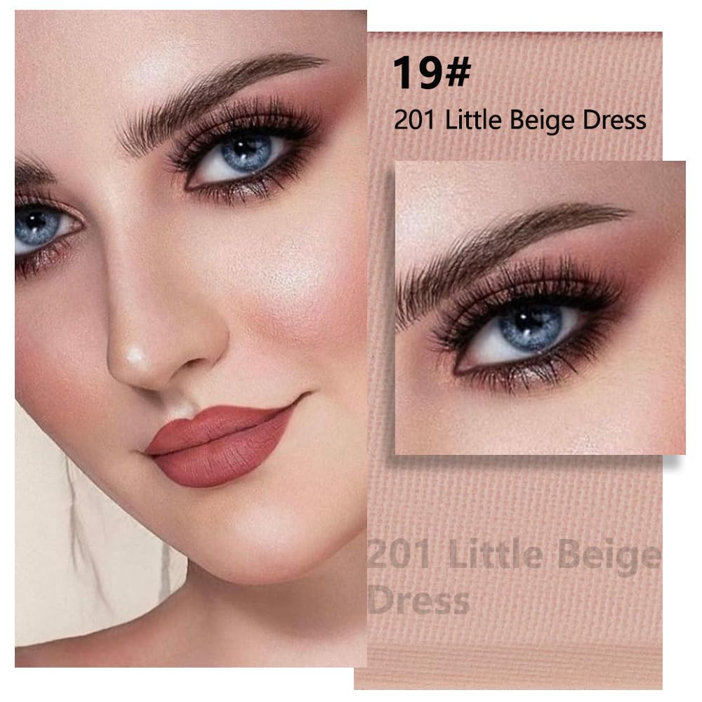 Matte Singe Eye Shadow Palette Makeup, Matte Nude Pink Monochrome Eyeshadow For Old Women, Mini Singe Pressed Pigmented Waterproof Sombras Para Ojos, Vegan, Talc, Paraben & Cruelty Free, 19-Velvo Beauty