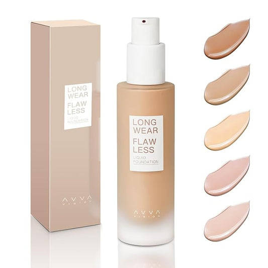 Liquid Foundation Makeup Natural True Skin Tone Full Coverage Concealer Flawless Complexion Blendable Longwear, 104, 1 fl. oz.-Velvo Beauty