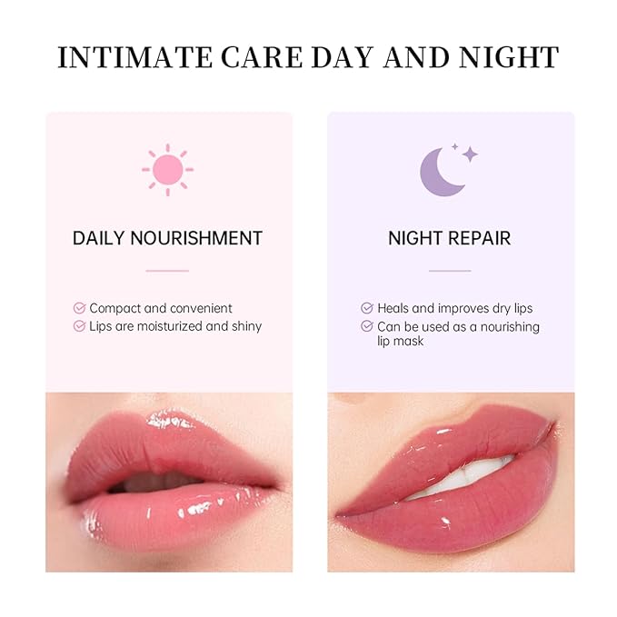 Lip Glowy Balm Butter Lip Balm Plumps Moisturizing Hydrating Lip Mask Repair Moisturizer Lips Care Lip Treatment for Dry Cracked Lip, Glossy Finish, Vegan Tinted Lip Balm Chapstick (#5 Cherry)-Velvo Beauty