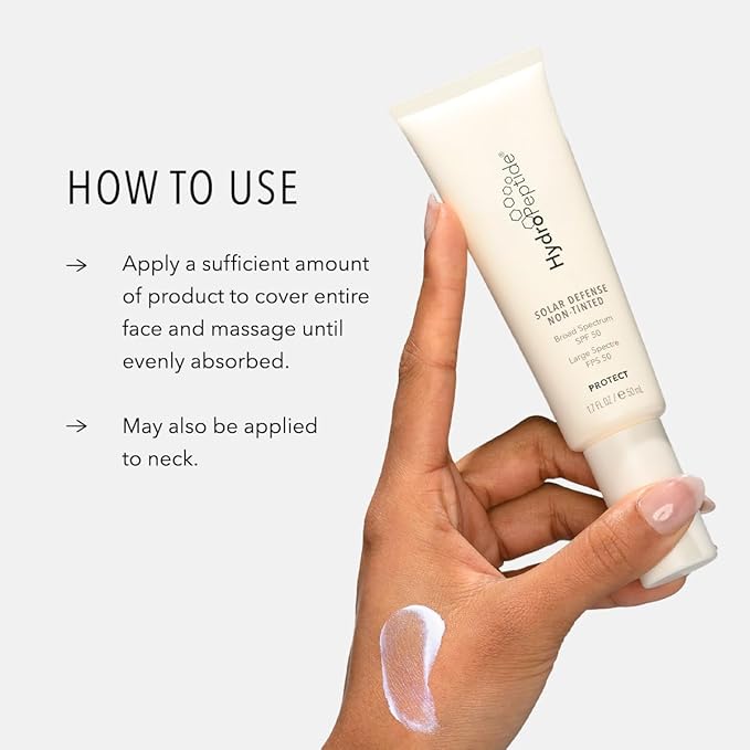 HydroPeptide Solar Defense Face Sunscreen, SPF 50 Broad Spectrum, Non-Tinted, Moisturizer & Antioxidant Rich, 1.7 Ounce-Velvo Beauty