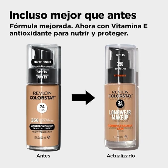 Revlon Colorstay Make Up Combination Oily Skin 350 Rich Tan 30ml-Velvo Beauty