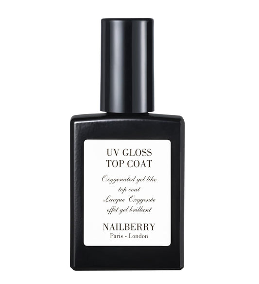 UV Gloss Top Coat | Gel-Like Finish Nail Top Coat | Fast Drying Without UV or LED Lamps | Chip-Resistant, Oxygenated Gloss Top Coat | Vegan | Certified Halal & Cruelty Free | 25-Free | 15 ml-Velvo Beauty