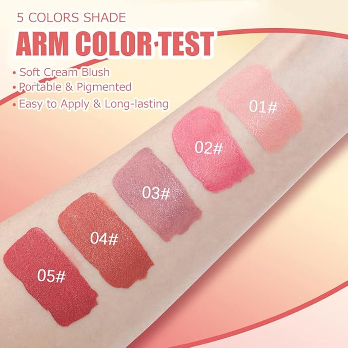 Velvet Liquid Blush, Natural Matte Finish Looking, Dewy Cheek Tint, Soft Cream Face Blush,Moisturizing Lightweight Blendable Feel,Long-Lasting 0.25 oz/7.5ml - 02#-Velvo Beauty