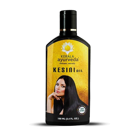 Kerala Ayurveda Kesini Hair Oil (3.38 fl oz) | Herbal Blend with Bacopa, Hibiscus, Amla, Indigo, Castor & Coconut Oil | Deeply Nourishes Dry Scalp & Strengthens Hair | Paraben-Free, Mineral Oil-Free-Velvo Beauty