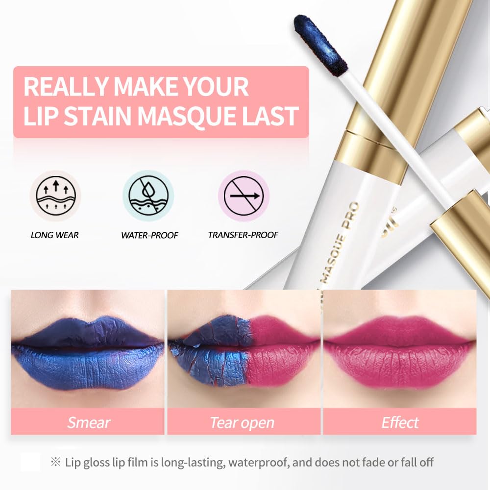 Lip Stain Peel Off – Long Lasting Waterproof Lip Tint, Smudge Proof Transfer Resistant Lip Stains Tattoo,High Pigment Matte Lip Color, Kiss Proof Peel Off Lip Stain Masque,All-Day Stay Lip Makeup 08#-Velvo Beauty