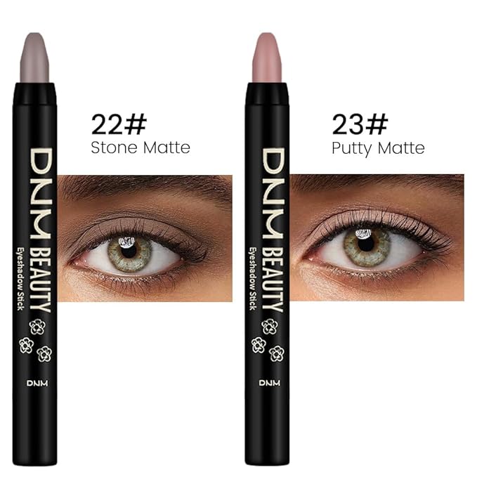Kaely 2Pcs Cream Eye Shadow Sticks Set, Stone Matte & Putty Matte Eyeliner Pencil Eyeshadow Palette Makeup for Older Women Waterproof Pigmented, sombras en crema para ojos, 22+23-Velvo Beauty