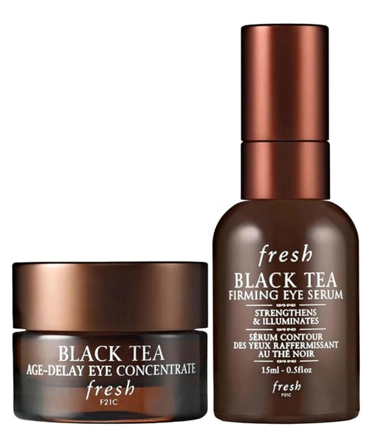 Black Tea Age-Delay Eye Concentrate Cream and Firming Eye Serum .5oz / 15mL-Velvo Beauty