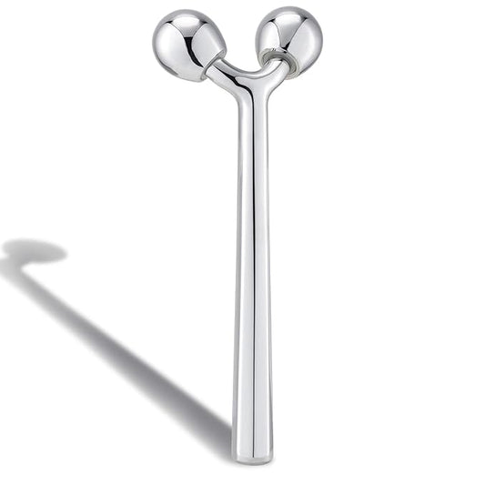 Tekson Faical Roller Massager, 3D Metal Face Massage Tool for Reduce Puffiness, Remove Eye Wrinkles, Face Lift, Increase Firmness, Anti-Aging, Skin Tightening (Zinc Alloy)-Velvo Beauty