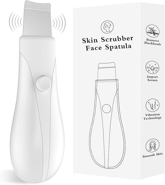 Skin Scrubber Face Spatula Skin Spatula Pore Cleaner Blackhead Remover Tools for Facial Deep Cleansing Skin Care Tool for Men and Women (White)-Velvo Beauty