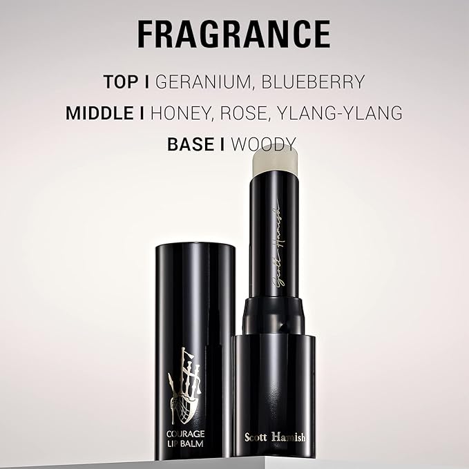 Courage Lip Balm – Hydrating Lip Balm for Men - Shea Butter & Cica to Moisturize & Soothe Dry, Chapped Lips – Anti Aging Lip Moisturizer to Restore Radiance and Improve Softness of Lips, 0.12oz.-Velvo Beauty