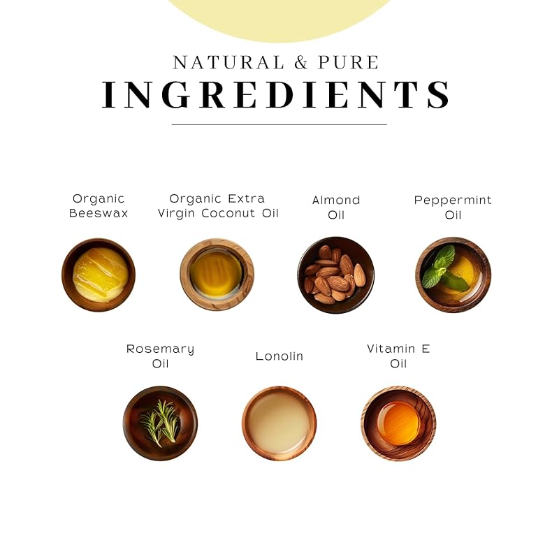 Vanman’s - Handmade Peppermint Beeswax Lip Balm (9 Pack) - Peppermint Lip Balm with Rosemary, Almond and Coconut Oil - Bee Balm with Vitamin E - Peppermint Balm Ideal for Dry Lips-Velvo Beauty