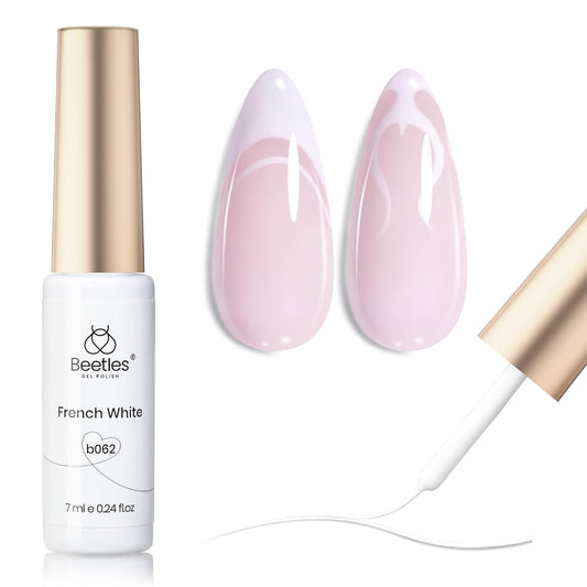 Beetles White Gel Liner Nail Polish 7ml French Tip Gel Polish White Nail Art Painting for Thin Line Nails Design Nails Stuff Soak off Uv Lamp Manicure Salon Gifts for Women-Velvo Beauty