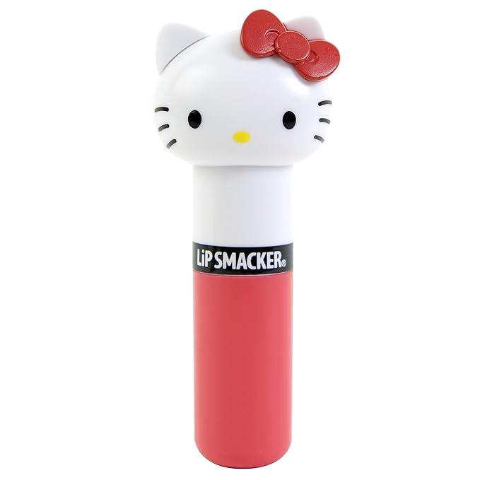 Lip Smacker Lippy Pals Sanrio Hello Kitty, Flavored Moisturizing & Smoothing Soft Shine Lip Balm, Hydrating & Protecting Fun Tasty Flavors, Cruelty-Free & Vegan - Cheerful Cherry-Velvo Beauty