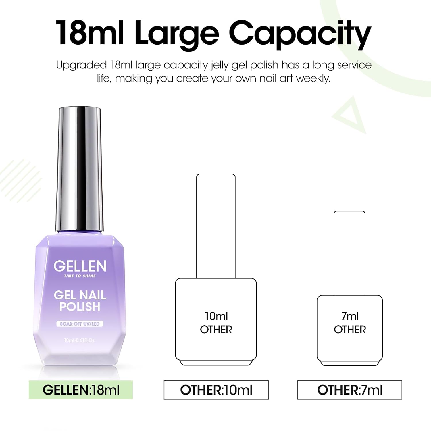Gellen Green Gel Nail Polish, Mint Green Gel Polish Pastel Green Nail Polish Gel Light Green Soak Off U V LED Nail Lamp Gel Polish Home Salon Nail Art DIY Manicure Gift for Women Gilrs, 0.61 Fl Oz-Velvo Beauty