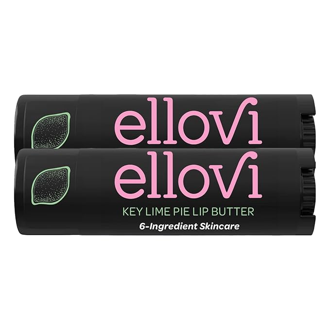 Natural Lip Butter Lip Balm - Key Lime - Pure Enough to Eat - Made With Just 6 Vegan Ingredients - Moisturizing Lip Care for All Day Hydration (2-Pack)-Velvo Beauty