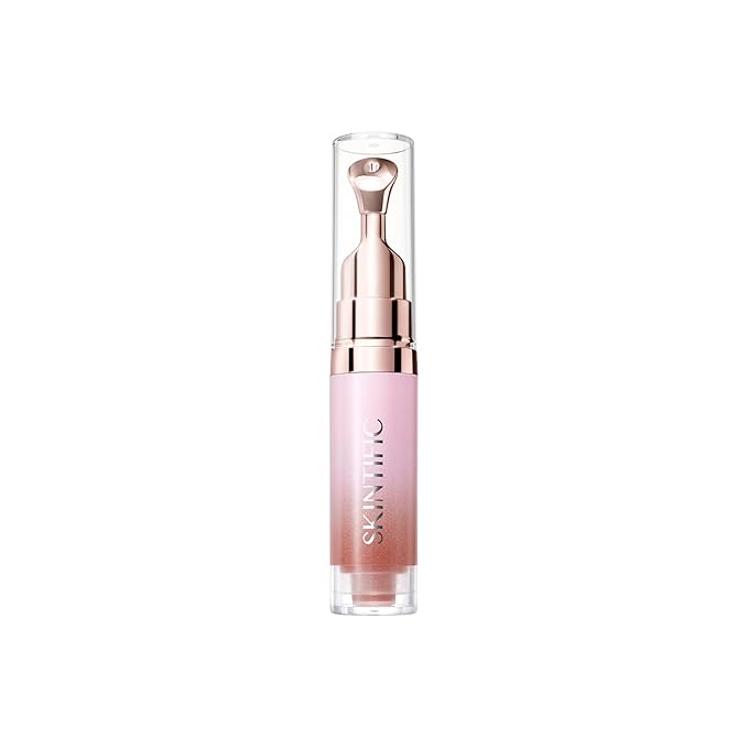 Hydrating Brightening Lip Serum, Nourishing Hydration Tinted Lip Stain, Plumping Lip Gloss with Polypeptide Squalane (02 Coral Rose)-Velvo Beauty