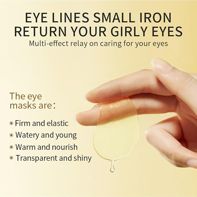 Under Eye Patches, 24K Gold Eye Mask, Reduce Puffy Eyes, Dark Circles, Eye Bags, Eye Patches with Collagen, Anti-Aging Rejuvenating Moisturizing Skin Care for Anti-Wrinkle Eye Masks 60PCS-Velvo Beauty