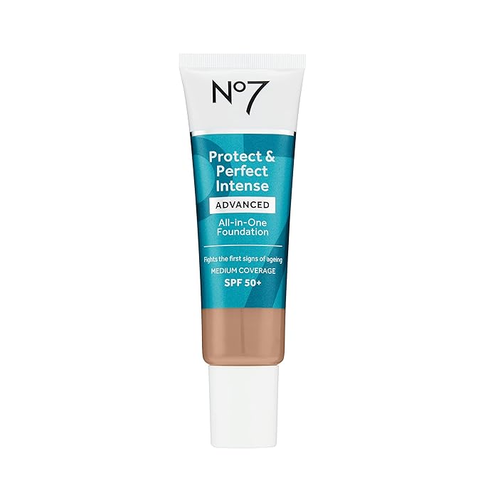 No7 Protect & Perfect Advanced All in One Foundation - Wheat - Age Defying Foundation Makeup with SPF 50 for Women - Makeup Base Cream Helps to Reduces Redness & Blurs Visible Pores (30ml)-Velvo Beauty