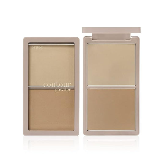 ETUDE Contour Powder 01 Creator (23AD) | Bronzer And Contour Palette To Effortlessly Define The Face Like A Selfie | Smooth, Velety Texture | Natural Look-Velvo Beauty