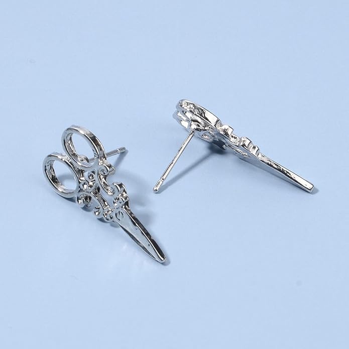 Punk Scissors Stud Earrings Gold Barber Earrings Minimalist Petite Earrings Personalized Earrings for Women and Girls Hair Stylist Gifts-Velvo Beauty