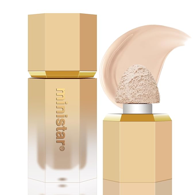 Liquid Concealer Makeup, Full Coverage Concealer, Cream Face Concealer with Cushion Applicator, Highly Pigmented, Natural-Looking, Hydrating, Waterproof Concealer (#06 Warm Love)-Velvo Beauty