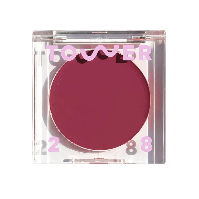 Tower 28 Beauty BeachPlease Cream Blush for Cheeks and Lips - Multi-Purpose Lip and Cheek Tint in Berry Blush - for Sensitive Skin – Color AFTER HOURS, Luminous Finish-Velvo Beauty