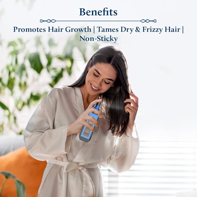 Blue Nectar Hair Growth Serum with Rosemary Oil for Hair Growth | Ayurvedic Hair Tonic Spray (8 Herbs, 3.38 Fl Oz)-Velvo Beauty