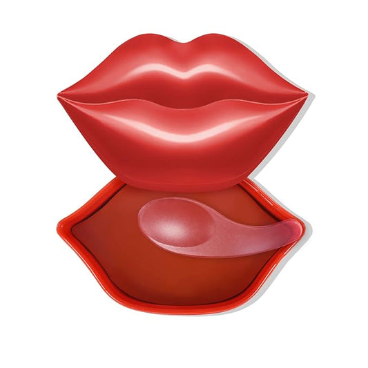 20Pcs Lip Mask, Red Cherry Lip Moisturizing Plumping Masks Overnight, Lip Gel Treatment Lip Masks for Dry Lips Smooth& Plump Chapped Lip Collagen Overnight Lip Care Pads Patches(Red)-Velvo Beauty