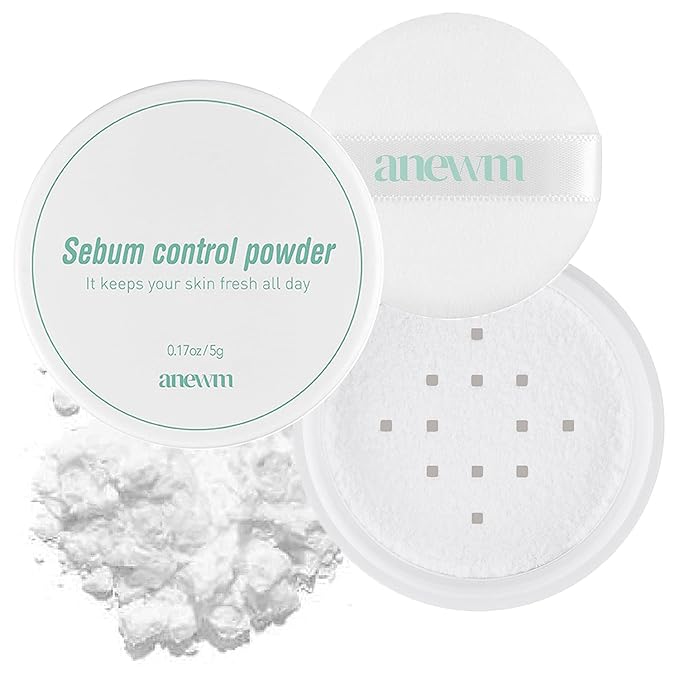 SAAT INSIGHT Anewm Sebum Control Drying Powder 5g - Oil Control Powder for Long-Lasting Clean Skin, Sebum Control Blotting Powder to Provide Transparent Makeup Finish, and Blur Fine Lines & Pores-Velvo Beauty
